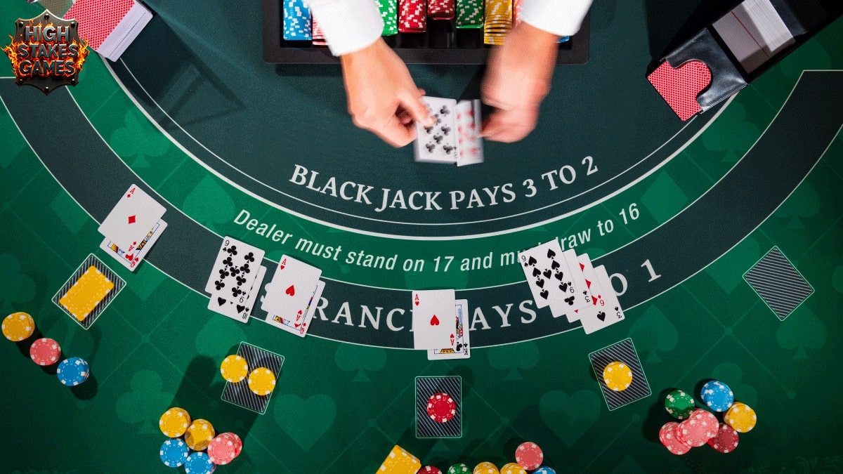 blackjack table, dealer deals the cards